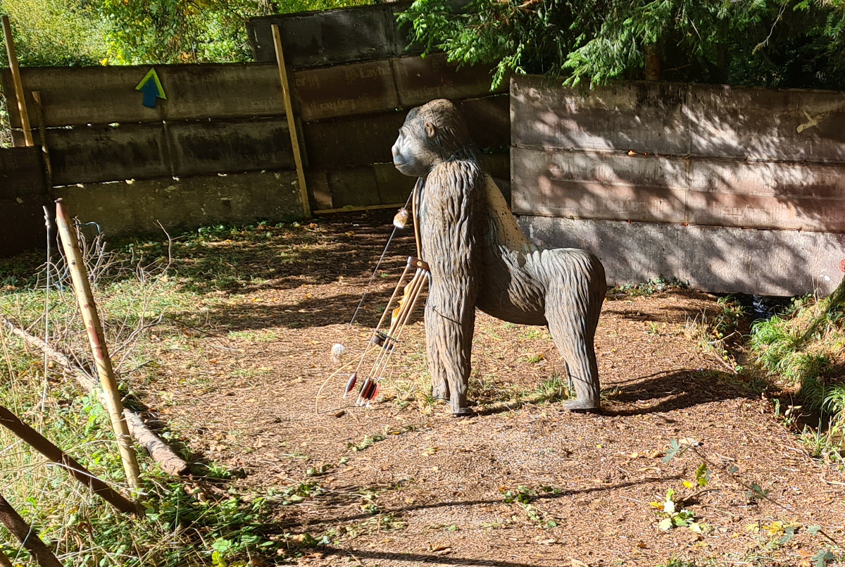 Colemen Traditionell intuitiv Bogenschießen, 3D Bogenparcours Saurier Park